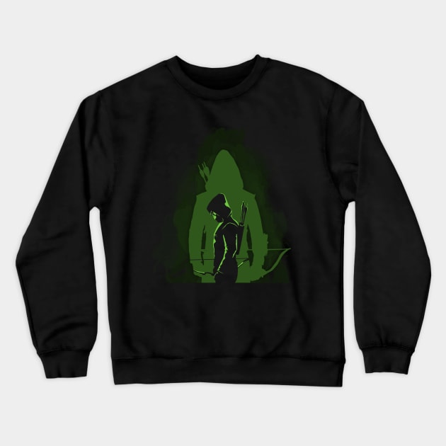 Arrow Green Shadow Crewneck Sweatshirt by Bomdesignz